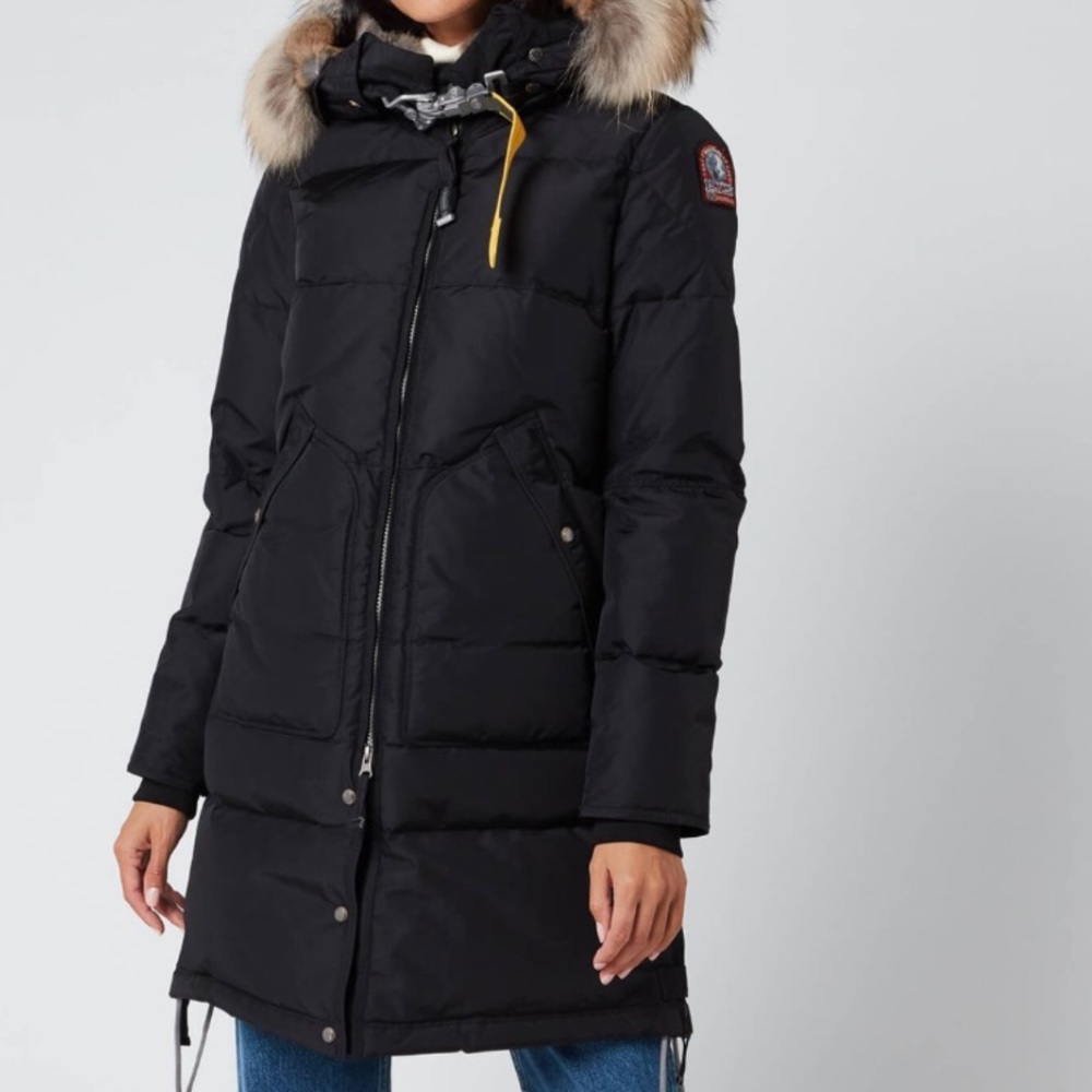 Parajumpers Down Parka Long Bear Winter Hooded Fur Trim Coat Jacket Sise M